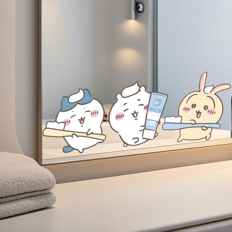 Home Bathroom Products - Hot Chiikawa Mirror Stickers Strong Adhesive
