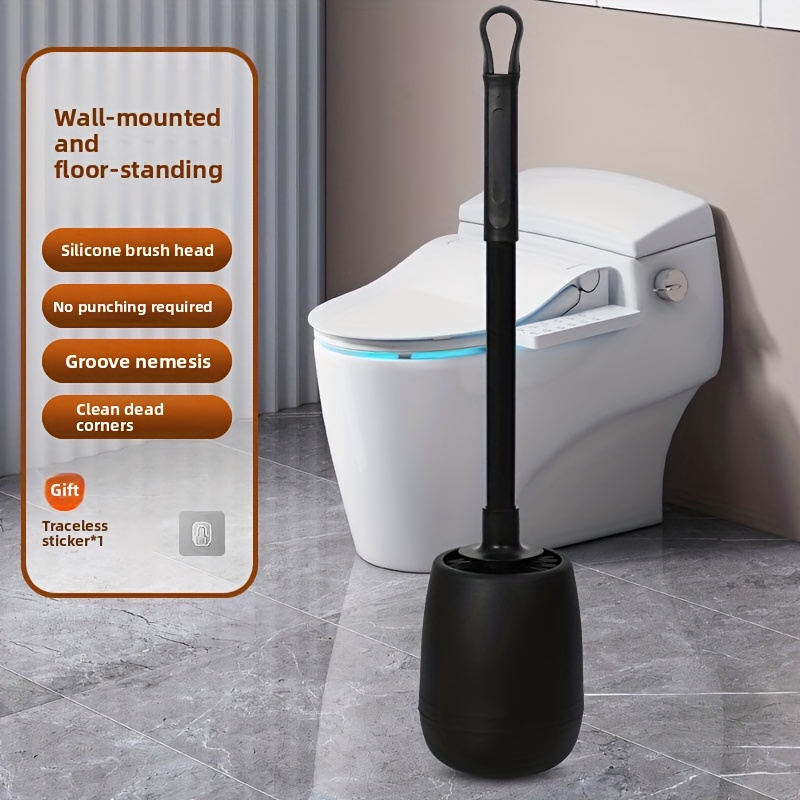 Toilet Brush Holder - ​Multi-Functional Ventilated Toilet Brush Set-Wall-Mounted &