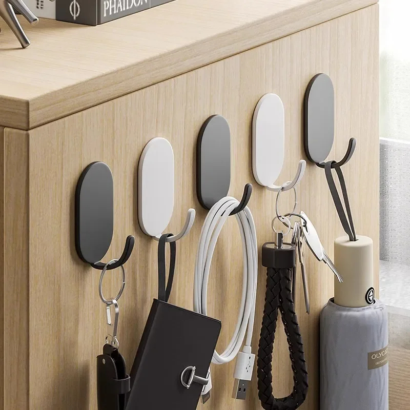 Robe Hook Adhesive - 1/10Pcs Self-Adhesive Wall Hooks Door Keys