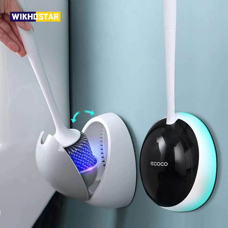 Toilet Brush Holder - WIKHOSTAR TPR Silicone Toilet Brush WC