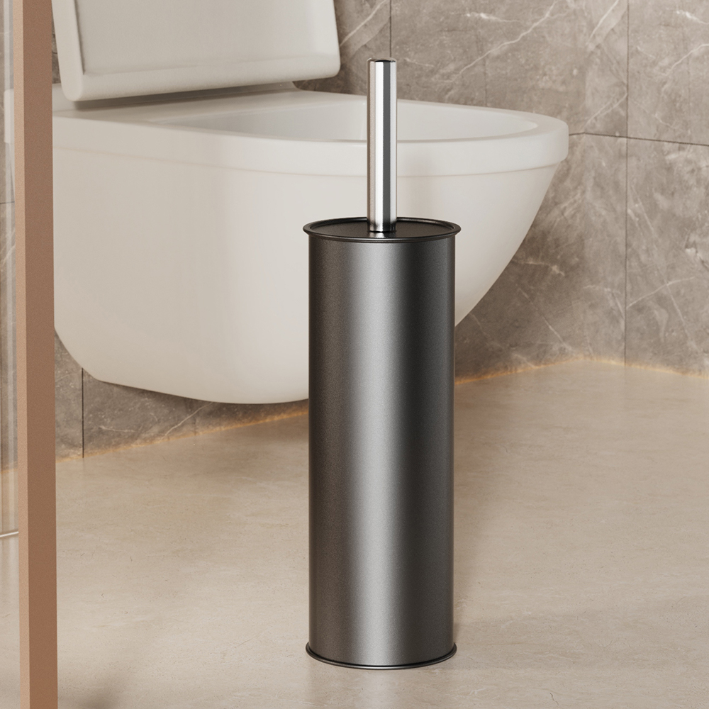 Toilet Brush Holder - Black Toilet Brush and Holder Long