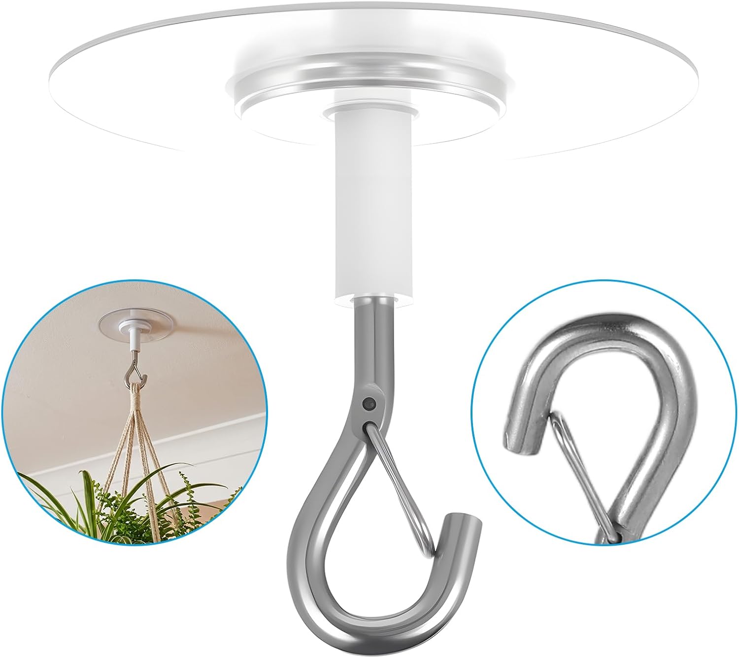 Robe Hook Adhesive - 5Pcs Heavy Duty Self Adhesive Ceiling