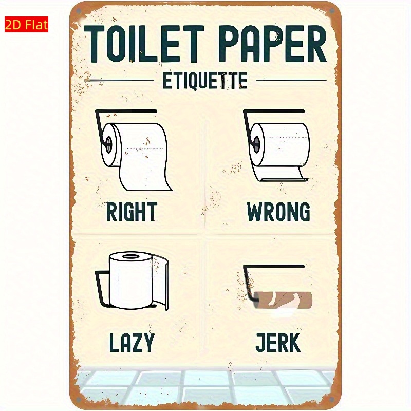 Wooden Toilet Paper Etiquette  - огляд і ціна Home Bathroom Etiquette