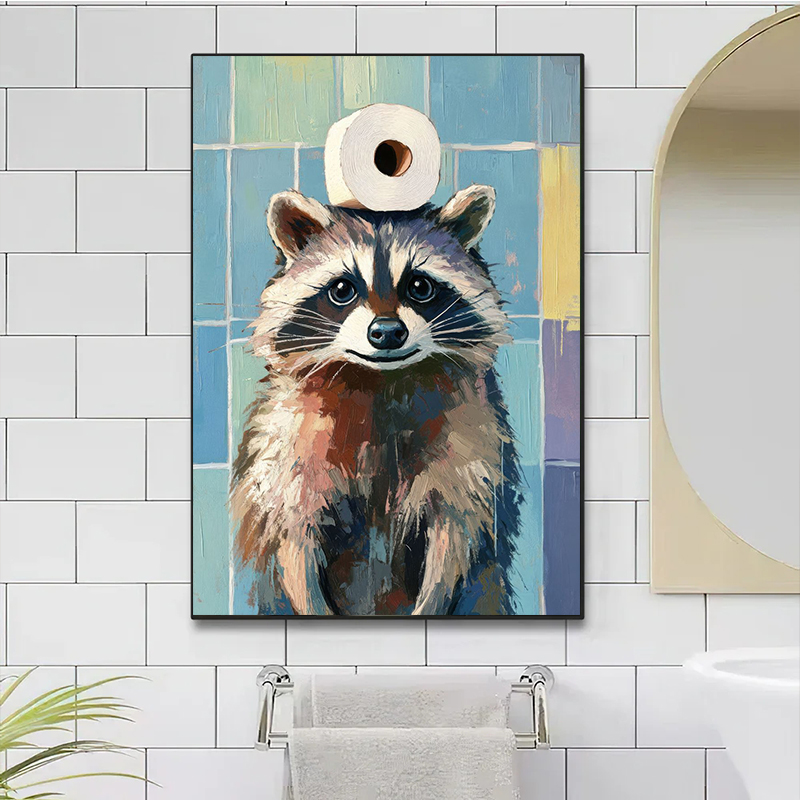 1pc frameless Toilet Paper Ani - огляд і ціна Home Bathroom Wallpaper