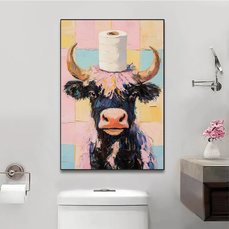 1pc frameless Toilet Paper Ani - огляд і ціна Home Bathroom Wallpaper