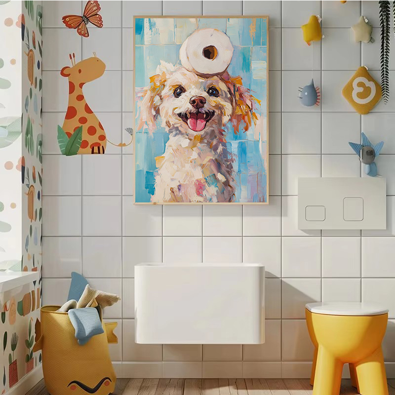 1pc frameless Toilet Paper Ani - огляд і ціна Home Bathroom Wallpaper