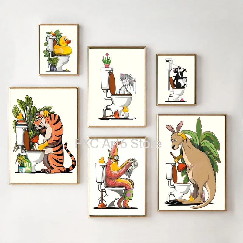 1PCS Frameless Fun Bathroom An - огляд і ціна Home Bathroom Wallpaper