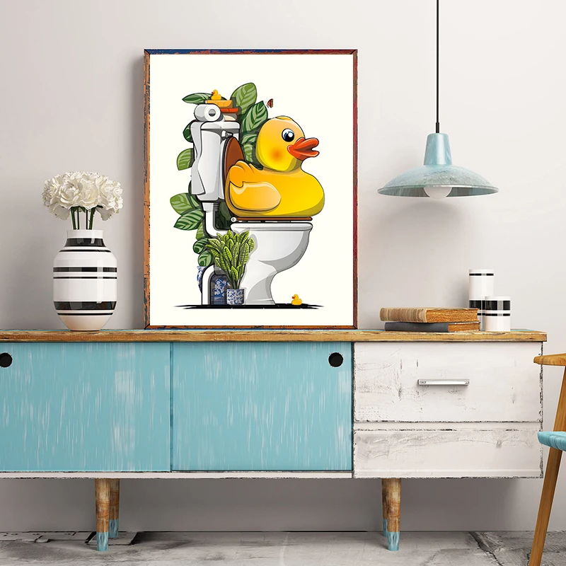 1PCS Frameless Fun Bathroom An - огляд і ціна Home Bathroom Wallpaper