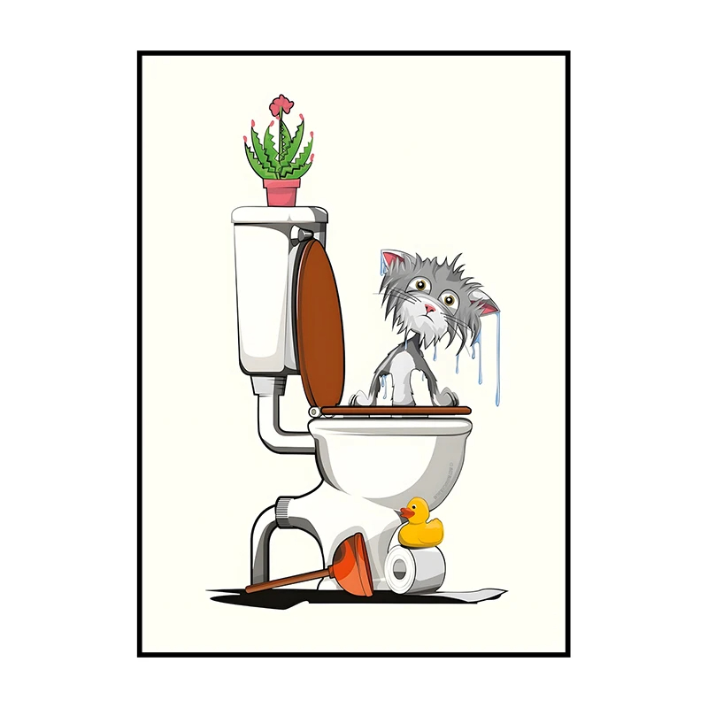 1PCS Frameless Fun Bathroom An - огляд і ціна Home Bathroom Wallpaper