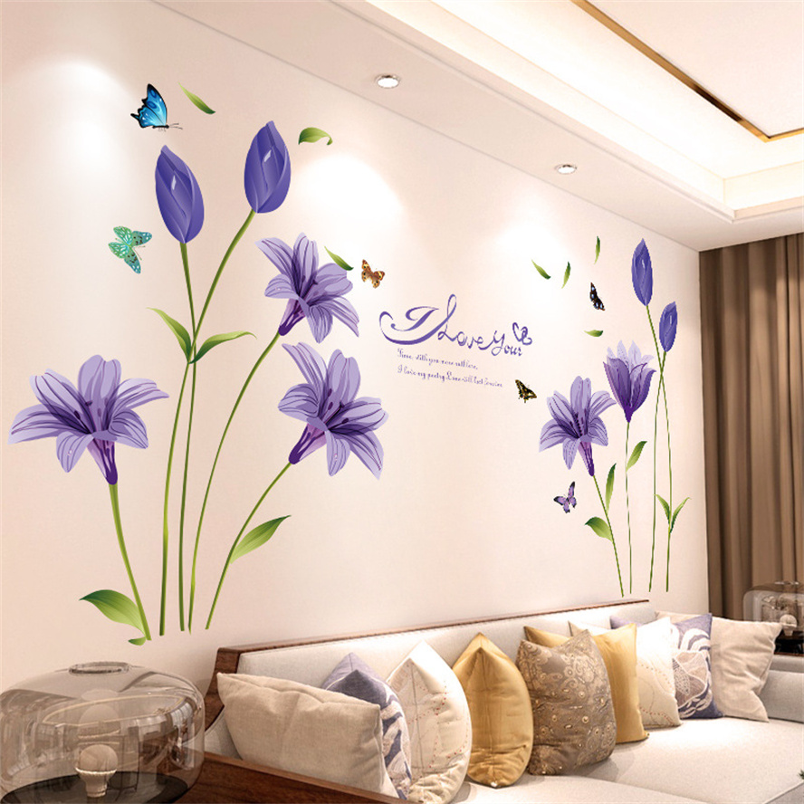 3D Butterfly Flower Colorful W - огляд і ціна Home Bathroom Wallpaper
