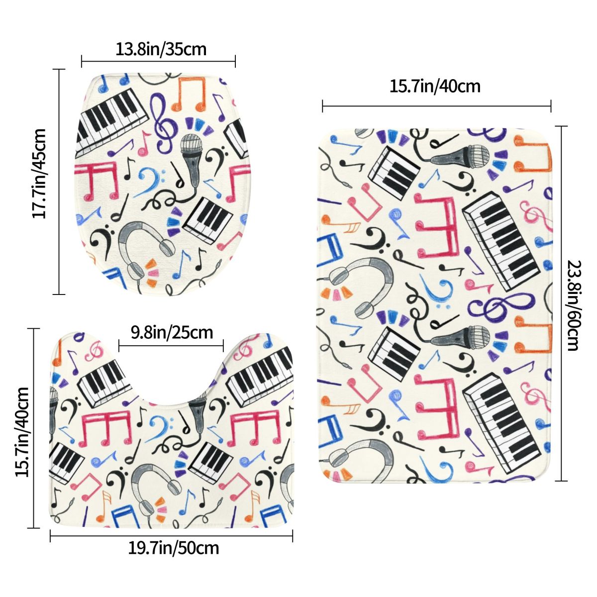 Good Beats - Music Notes & Sym - огляд і ціна Home Goods Bathroom Rugs