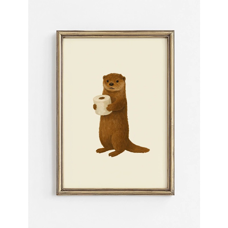 1PC Frameless Cute Animal Bubb - огляд і ціна Home Bathroom Wallpaper