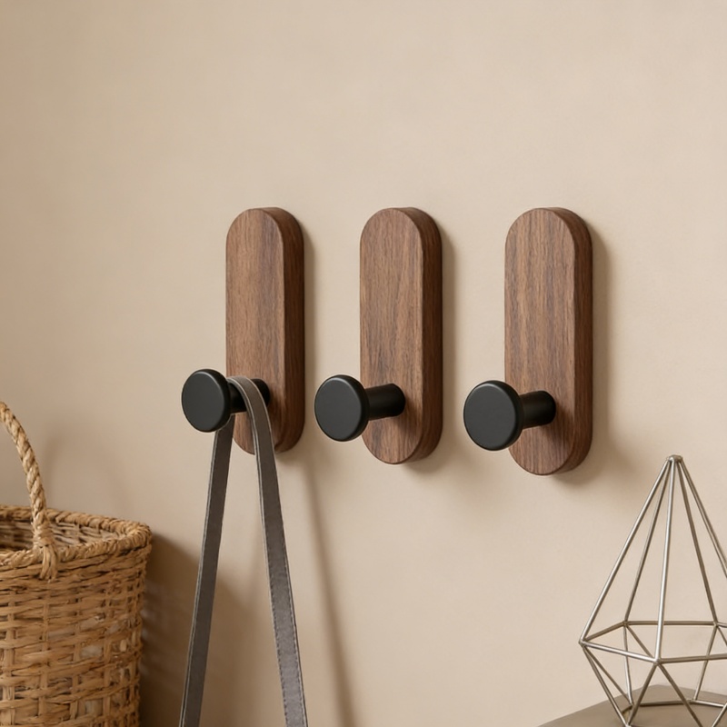 Punch Free Self Adhesive Walnu - огляд і ціна Robe Hook Adhesive