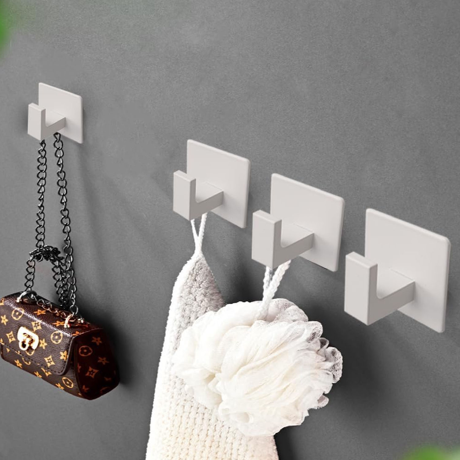 1pc/5pcs/6pcs Square Self Adhe - огляд і ціна Robe Hook Adhesive