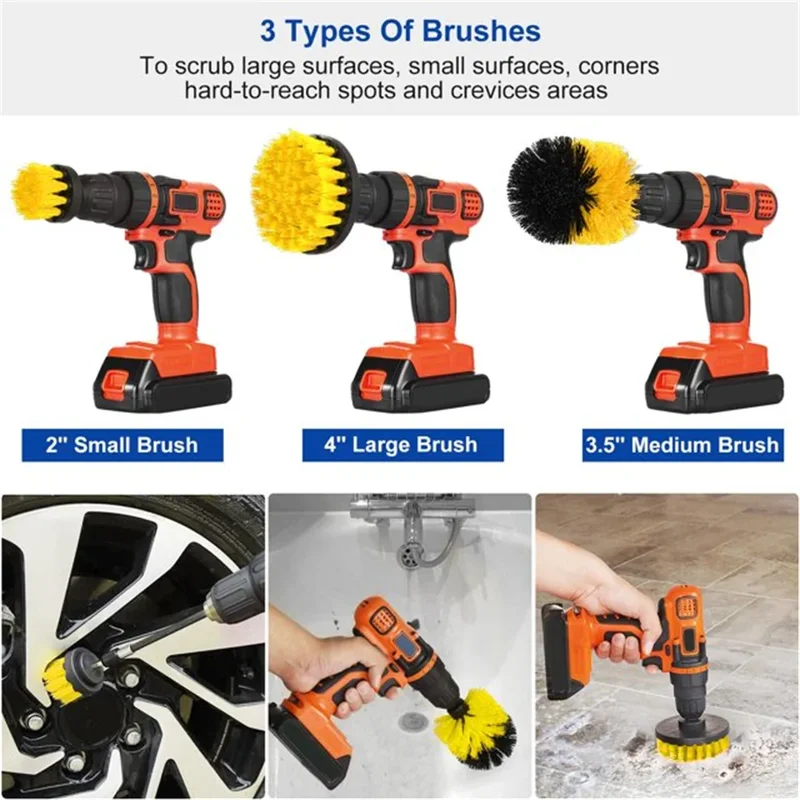 3 Pcs/Set Power Drill Brush Se - огляд і ціна Home Bathroom Products