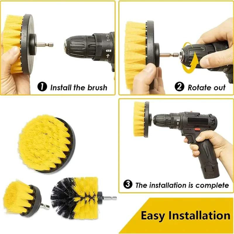 3 Pcs/Set Power Drill Brush Se - огляд і ціна Home Bathroom Products
