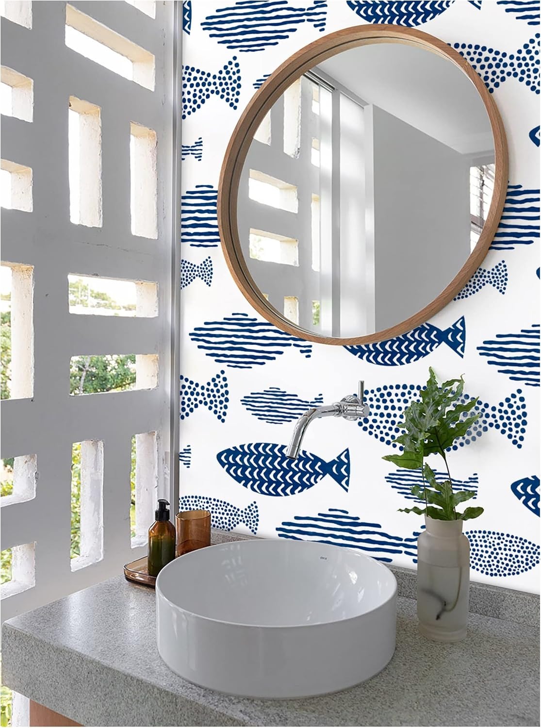 Peel and Stick Wallpaper Abstr - огляд і ціна Home Bathroom Wallpaper