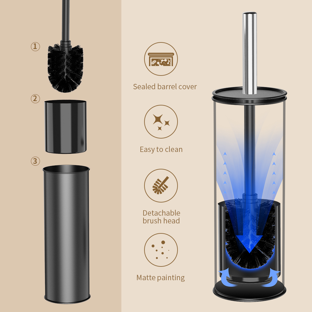 Black Toilet Brush and Holder  - огляд і ціна Toilet Brush Holder