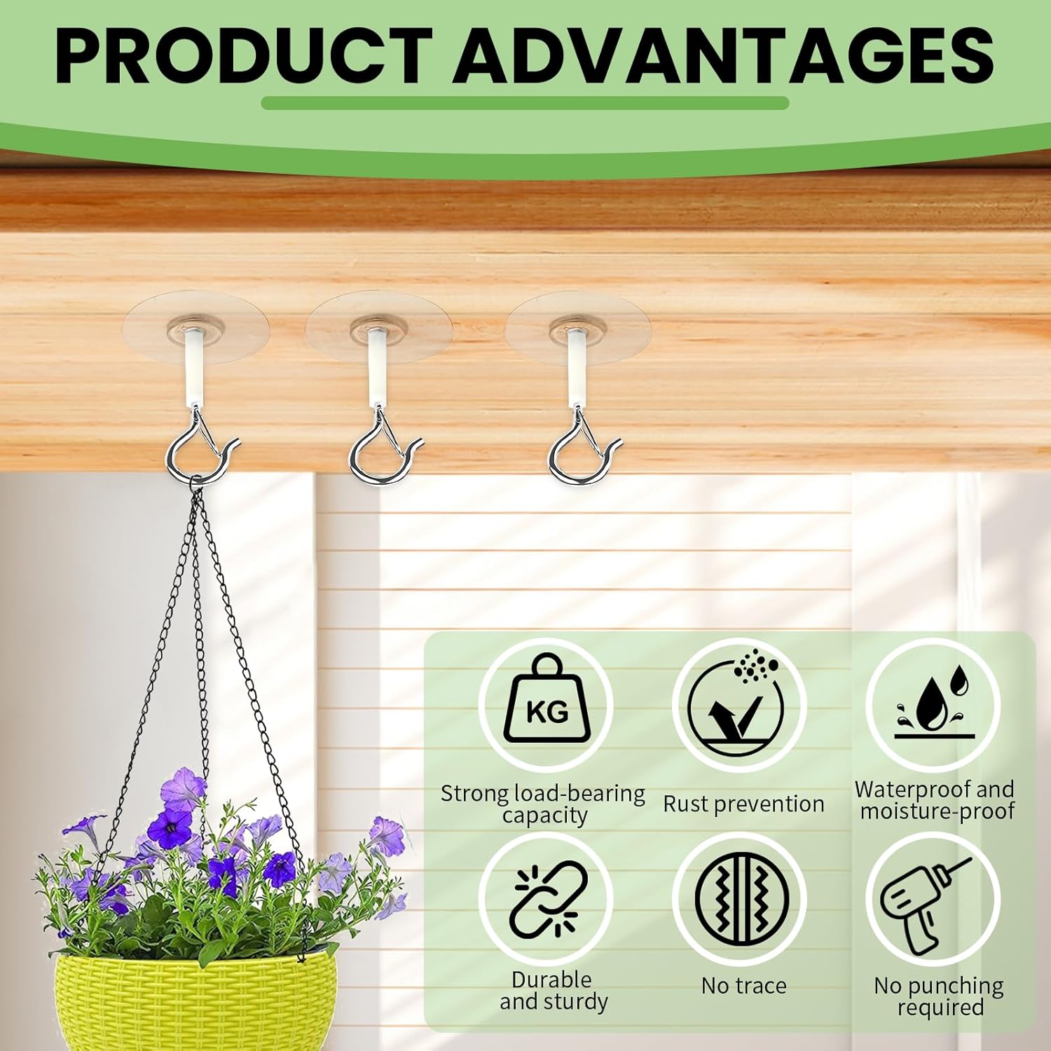 5Pcs Heavy Duty Self Adhesive  - огляд і ціна Robe Hook Adhesive