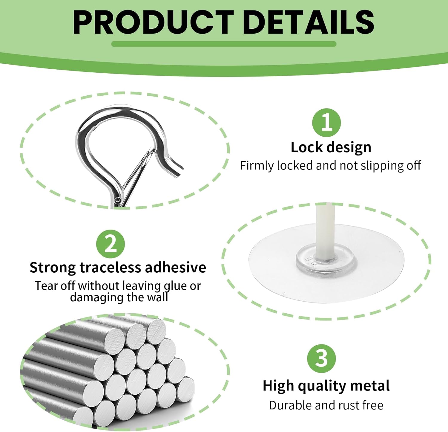 5Pcs Heavy Duty Self Adhesive  - огляд і ціна Robe Hook Adhesive