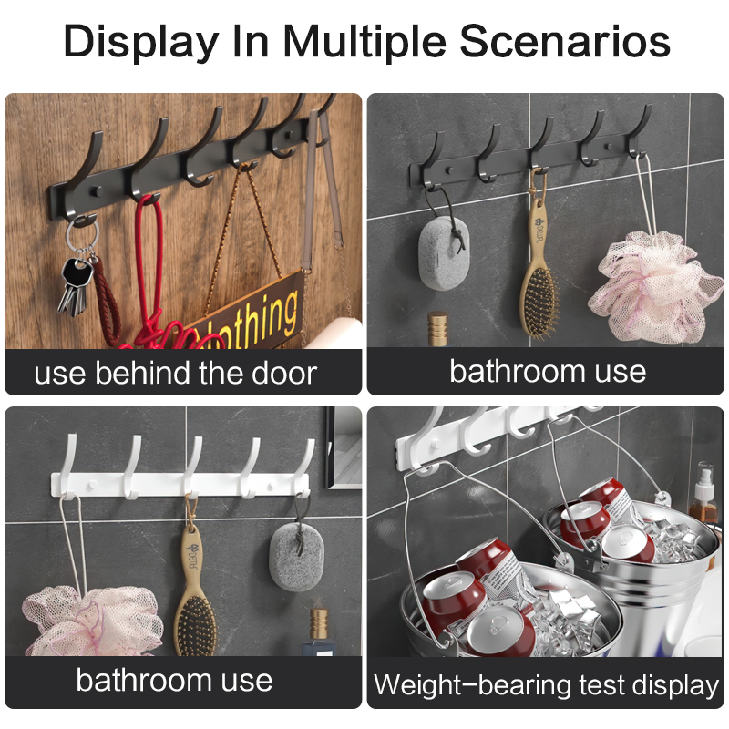 Household Wall Coat Rack Black - огляд і ціна Robe Hook Adhesive