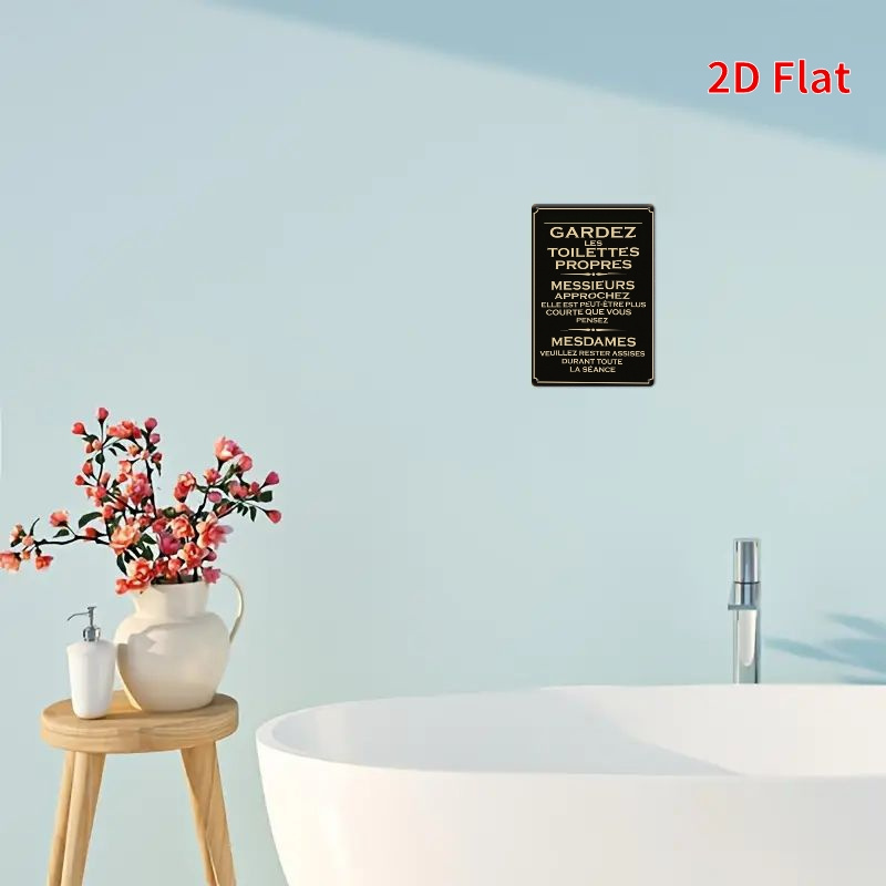 2D Vintage Metal Sign French B - огляд і ціна Home Bathroom Etiquette