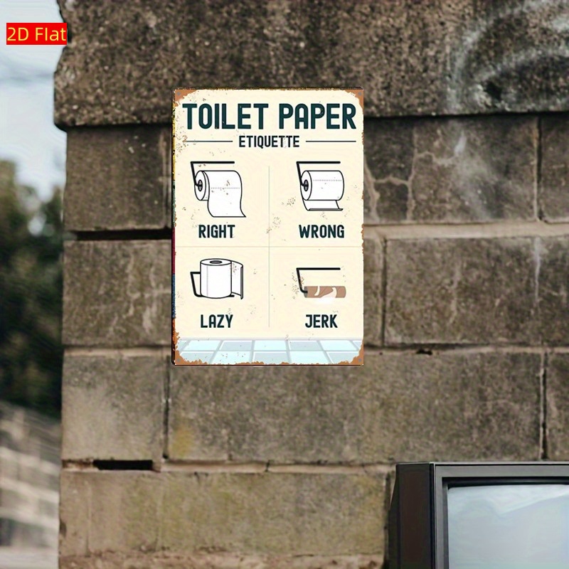 2D Aluminum Toilet Paper Etiqu - огляд і ціна Home Bathroom Etiquette