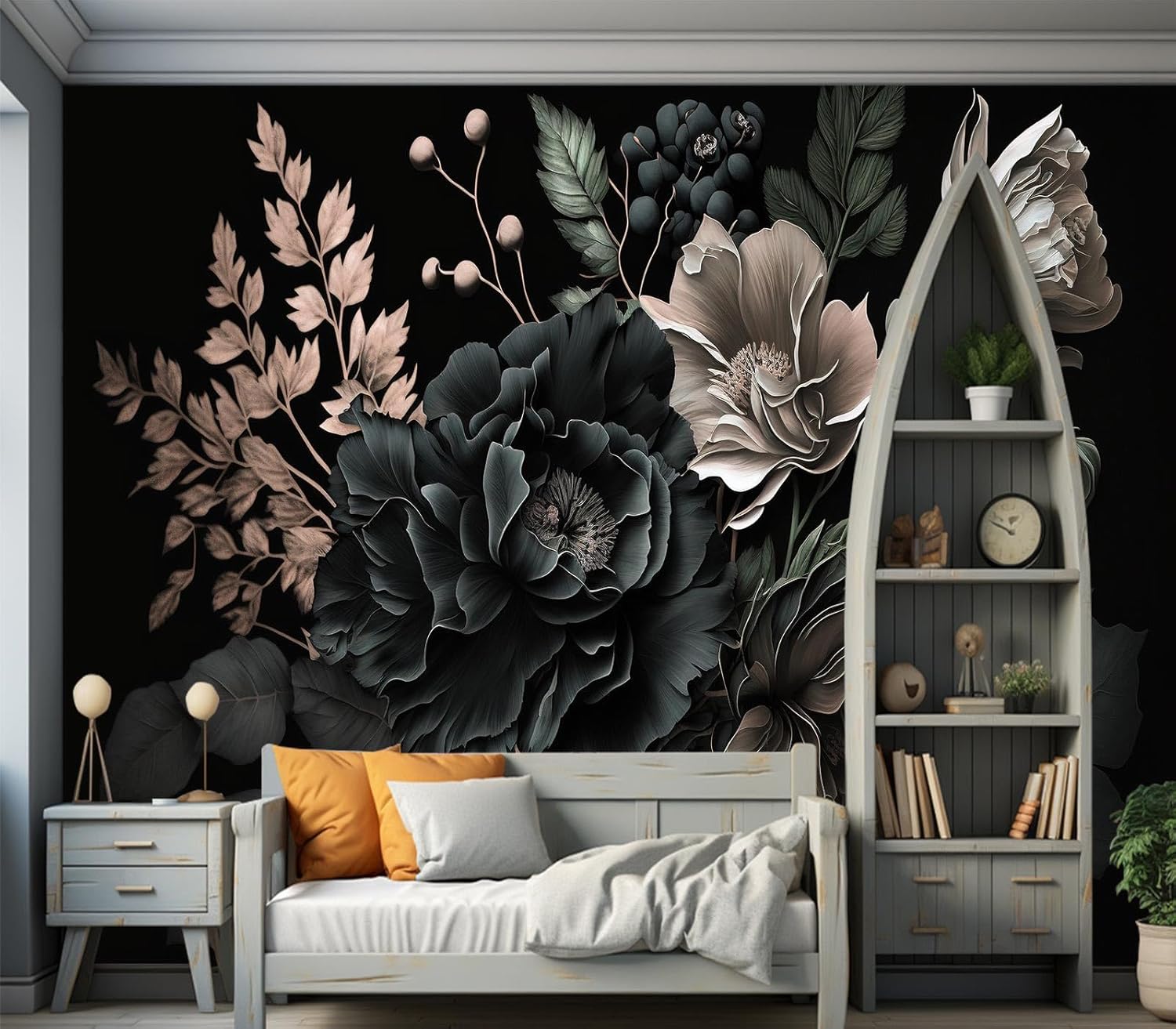 Dramatic Dark Floral Botanical - огляд і ціна Home Bathroom Wallpaper