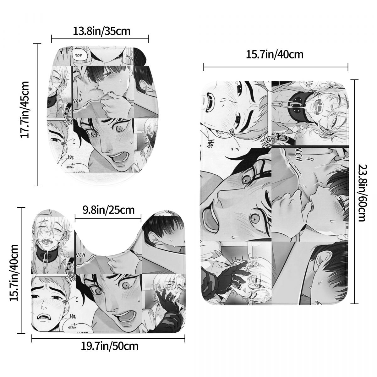 The Good Yaoi Boys 3 Pcs Bath  - огляд і ціна Home Goods Bathroom Rugs