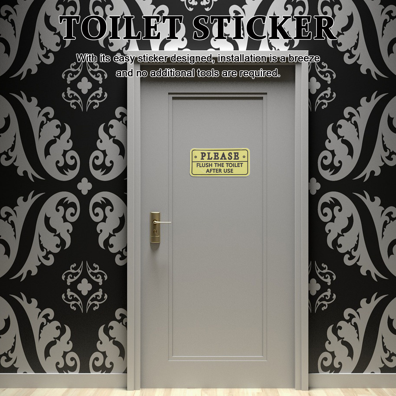 2Pcs Toilet Reminder Decal Wat - огляд і ціна Home Bathroom Etiquette
