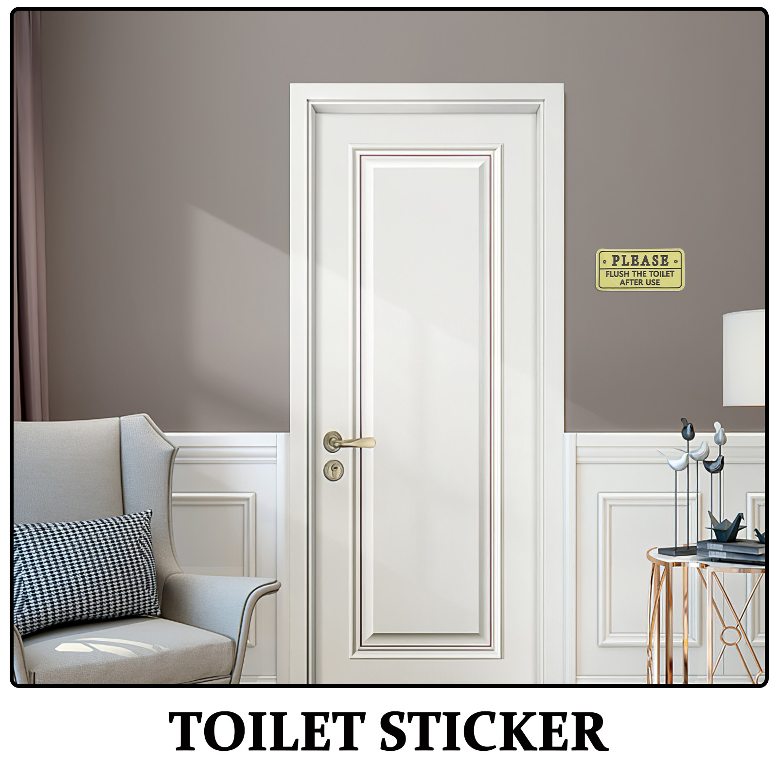 2Pcs Toilet Reminder Decal Wat - огляд і ціна Home Bathroom Etiquette