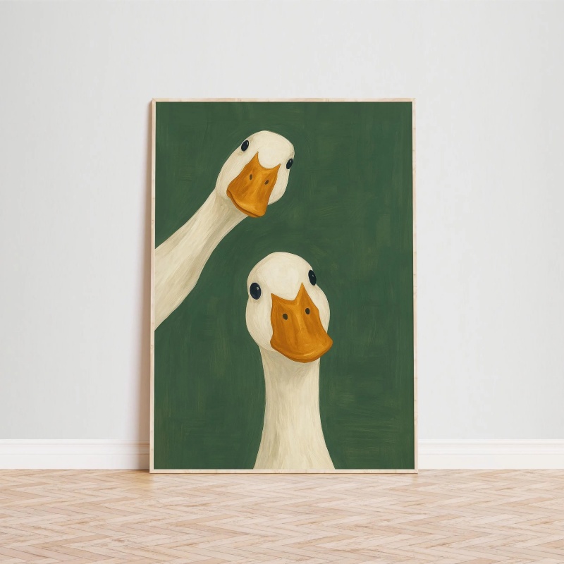 Duck Goose Poster, Funny Bathr - огляд і ціна Home Bathroom Painting Ideas