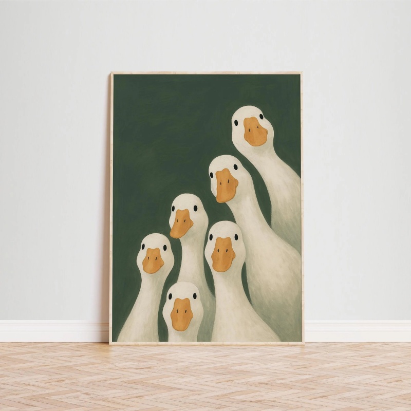 Duck Goose Poster, Funny Bathr - огляд і ціна Home Bathroom Painting Ideas