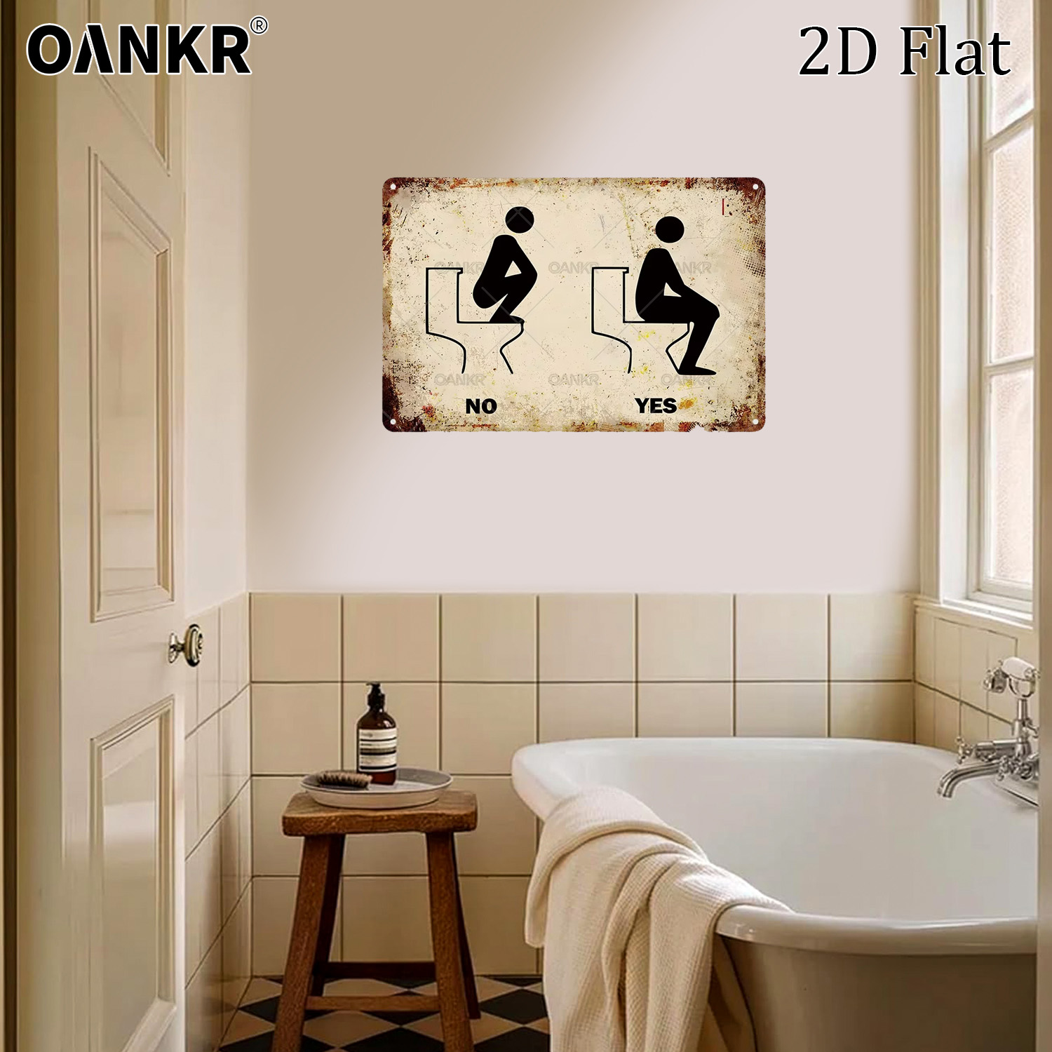 Funny Toilet Etiquette Metal T - огляд і ціна Home Bathroom Etiquette